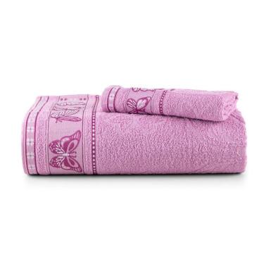 Imagem de Jogo De Toalhas 01 Banho E 01 Rosto Cindy Rosa