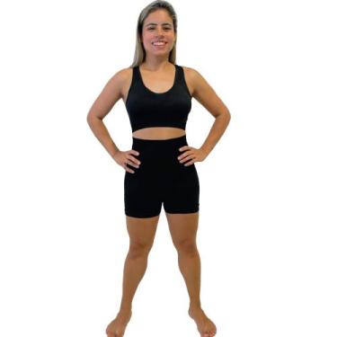 Imagem de Conjunto Com Shorts E Top Feminino Modelo Sem Costura Para Corrida Aca