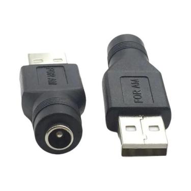 Imagem de Adaptador Conversor De Energia 12V DC 5.5*2.1MM Para USB Macho/Fêmea -