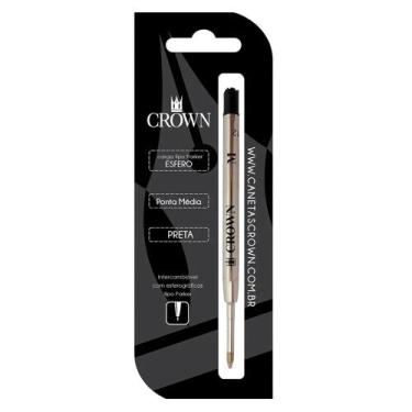 Imagem de Carga Esferográfica Crown tipo Parker Preta