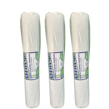 Imagem de Bobina plástica picotada 50x70 3un saco transparente mercado - E A COS