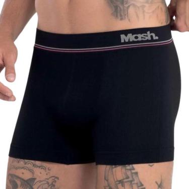 Imagem de Cueca Boxer Mash Microfibra Sem Costura Adulto 710.23, Preto, G