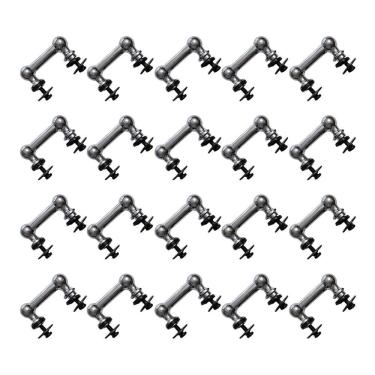 Imagem de Kit 20 Canoas Tom E Surdo Bateria 19.11 Aço Maciço Cromado