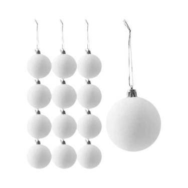 Imagem de Bolas Decorativas De Natal Em Veludo Vermelho Vinho Vintage 6cm 12/24 