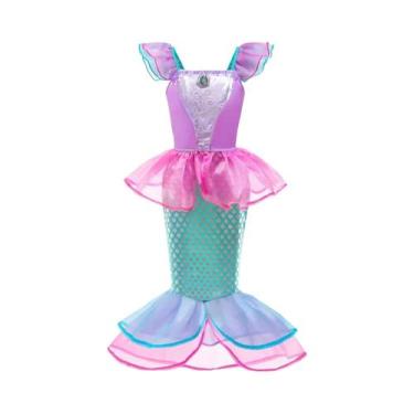 Imagem de Vestido De Princesa Elsa Anna Para Meninas, Fantasia De Aurora Rapunze