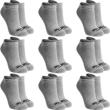 Imagem de Kit 9 Pares Meias Soquete Cano Curto Algodão Sport Academia - Flat Soc