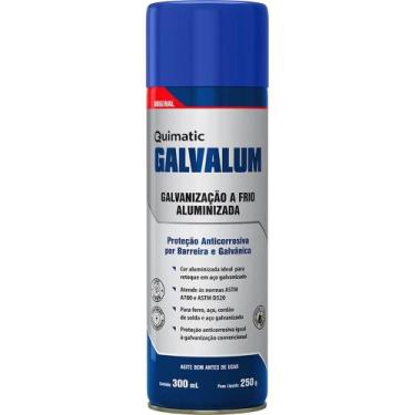 Imagem de Composto Para Galvanização a Frio, Galvalum, Spray, 300 ml, Quimatic