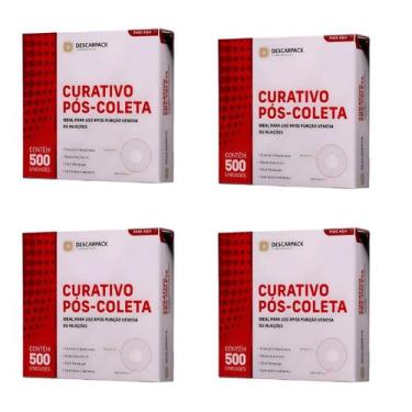 Imagem de Curativo Pós Coleta Redondo Flexível Descarpack KIT:4 CAIXAS