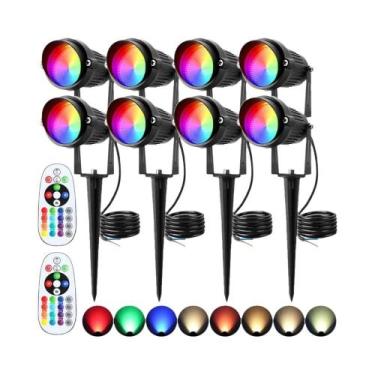 Imagem de Iluminação Paisagística LED RGBW 10W Com Mudança De Cor, Holofotes Ext