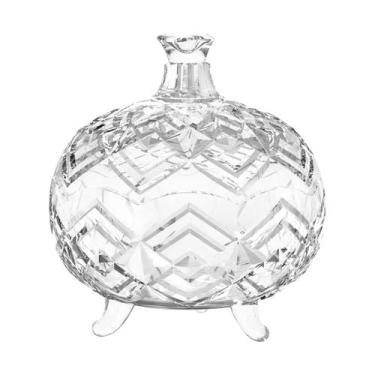 Imagem de Bomboniere Potiche Vidro 12cm 390ml Decoração Porta Doce - sem marca