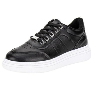 Imagem de Tênis feminino casual moleca 5816104, Preto, 37