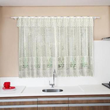 Imagem de Cortina de Renda para Cozinha Valencia - Interlar, MARFIM