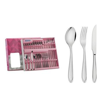 Imagem de Faqueiro Tramontina Laguna com Facas para Churrasco em Aço Inox 30 pçs