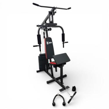 Imagem de Estação de Musculação 80kg Aparelho Ginástica Scott Odin Fit