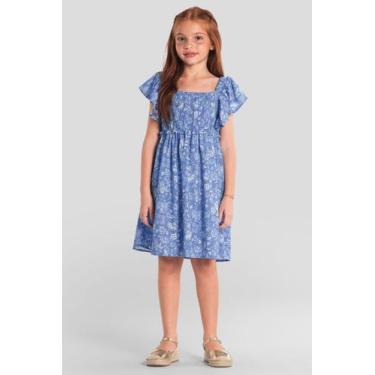 Imagem de Vestido infantil menina delicado Mundi, 8, Azul