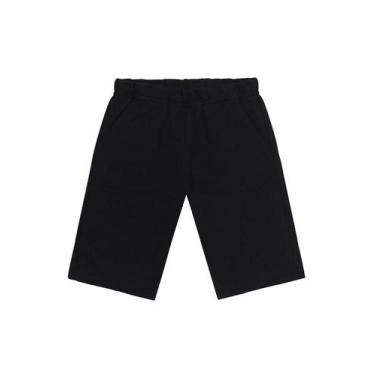 Imagem de Bermuda infantil menino em moletinho Brandili, 6, Preto