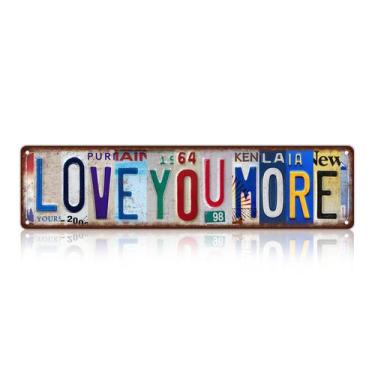 Imagem de Decoração de parede Vintage Love You More Placa de estanho de metal 10