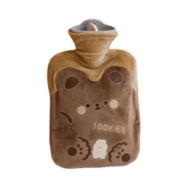 Imagem de Bolsa De Água Quente Grande De Pelúcia Para Cólicas Menstruais E Alívi