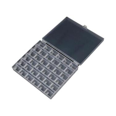 Imagem de Caixa Organizadora De Plástico Para 25/36 Bobinas Vazias, Agulhas De C