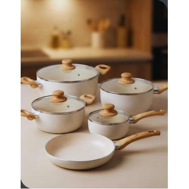 Imagem de Jogo de Panelas Hauskraft Cairo 5 Peças Indução e Fácil Limpeza