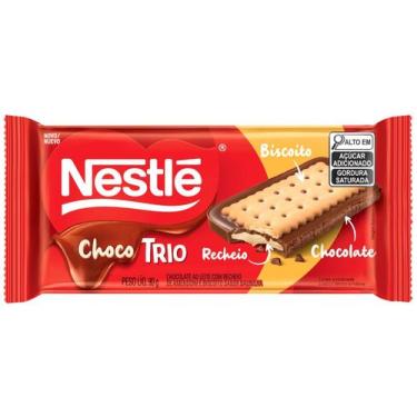 Imagem de Chocolate ao Leite Com Recheio de Amendoim ChocoTrio Nestlé 90g, 90g, 