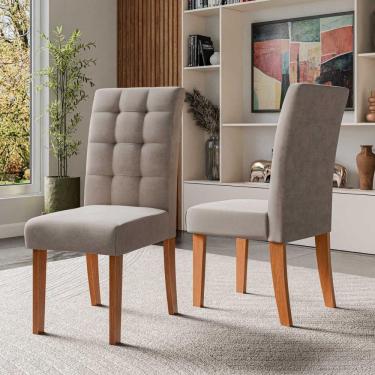 Imagem de Kit 2 Cadeiras De Jantar Estofadas Multimóveis Cr50255 Cinamomo-mascavo