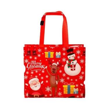 Imagem de Bolsas De Presente Impermeáveis De Natal Com Estampa De Papai Noel, Re