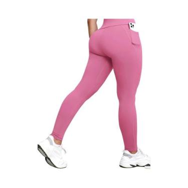 Imagem de Leggings Femininas De Cintura Alta Em Cor Sólida, Calças De Treino Que