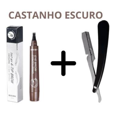 Imagem de Caneta para Preenchimento de Barba com Navalhete à Prova D'água e Suor 24 Horas Castanh...