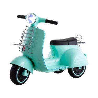 Imagem de Moto Lambreta Elétrica Infantil 6V 2 Marchas - Bandeirante, Turquesa