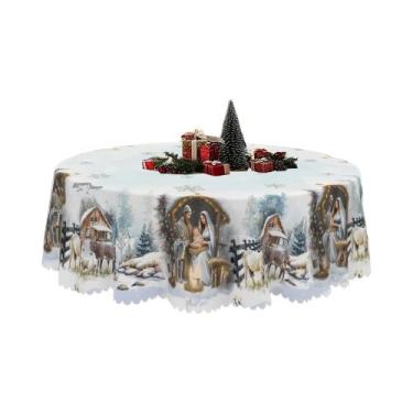 Imagem de Toalha De Mesa Retro Country Farmhouse Feliz Natal, Decorações Para a 