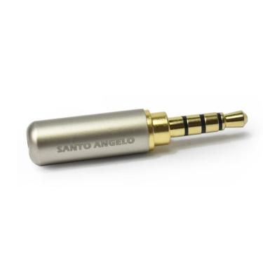 Imagem de Conector P3 Santo Angelo P3 SAS OP03 para Cabo de Áudio para Smartphone TRRS Estéreo Prata e Dourado 1 Unidade