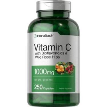 Imagem de Suplemento Horbaach de vitamina C 1000mg 250 cápsulas com bioflavonóides-Unissex