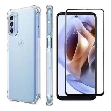 Imagem de Capa Capinha Silicone Transparente + Película 3D de Vidro para Moto G4