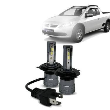 Imagem de Kit Par Super Led Mini Rayx Saveiro G5 2008 À 2012 Alto Baixo e Milha