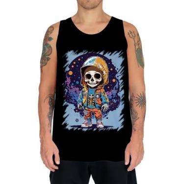 Imagem de Camiseta Regata Caveira Infantil Estilosa Unif 6 - Kasubeck Store®, IN