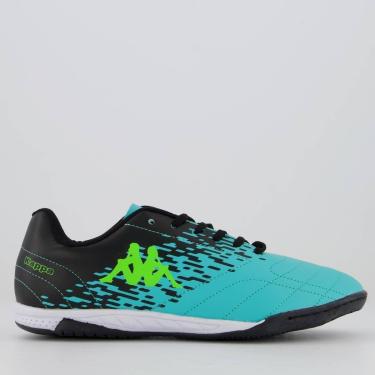 Imagem de Chuteira Kappa San Diego Futsal Preta e Verde-Masculino