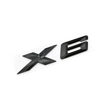 Imagem de Emblemas De Letras 3D Em ABS Cromado Preto Para Carros BMW X5 X6 F15 G