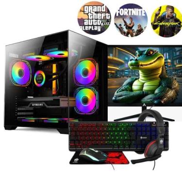 Imagem de PC Gamer Completo Intel i7 GeForce RTX 3050 Memoria 16GB SSD 480GB Mon