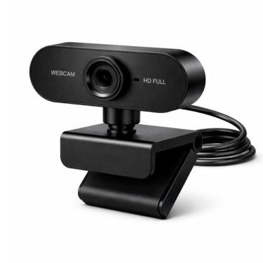 Imagem de Webcam Full HD 1080p com Foco Ajustável e Microfone para Videochamada 