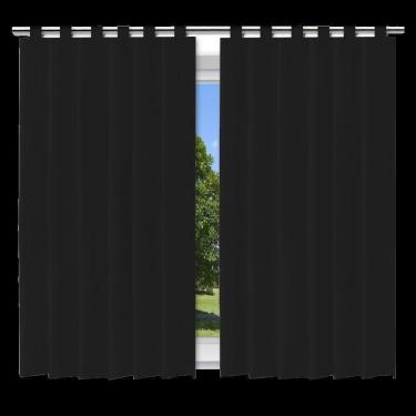 Imagem de Cortina Blackout Preto - 280x220cm - C- Alça P- Varão
