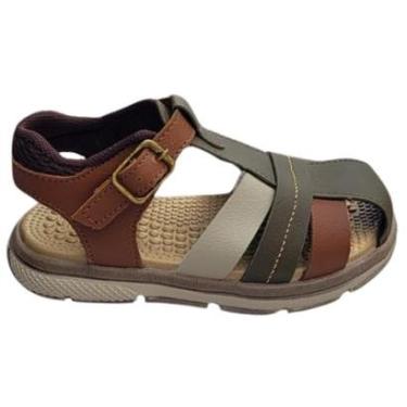 Imagem de Papete Sandália Infantil Masculina Anatômica Menino Fivela Percata Crianças Chinelo-Mas...