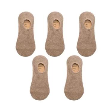 Imagem de Meias Invisíveis Respiráveis Para Homens, 5 Pares, Algodão, Finas, Par