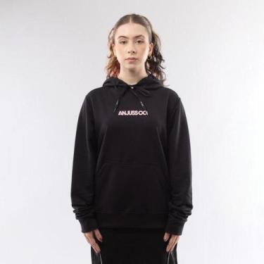 Imagem de Moletom Feminino Canguru Cold - Anjuss, Preto, M