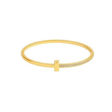 Imagem de Bracelete Inspiração T - Banhado em Ouro 18k - Tri Gata Semijoias