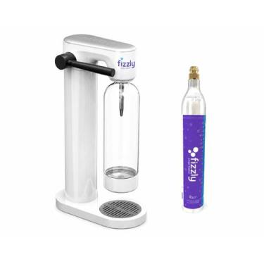 Imagem de Máquina Para Fazer Água Com Gás Gaseificar Água Fizzly Push, Branco