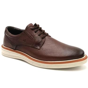 Imagem de Sapato Casual Couro Masculino Rafarillo 99001, Mogno, 39