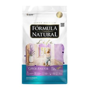 Imagem de Ração Fórmula Natural Life para Gatos Adultos Sabor Frango e Salmão 7k
