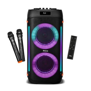 Imagem de Caixa de Som Philco PCX6900 1200W Bluetooth TWS Bateria 23h Flash Light Karaokê Bivolt