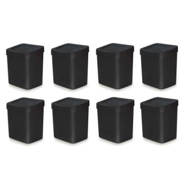 Imagem de Kit 8 Lixeiras De Pia Cozinha 2,5L Banheiro Lavabo Pequena - Forma